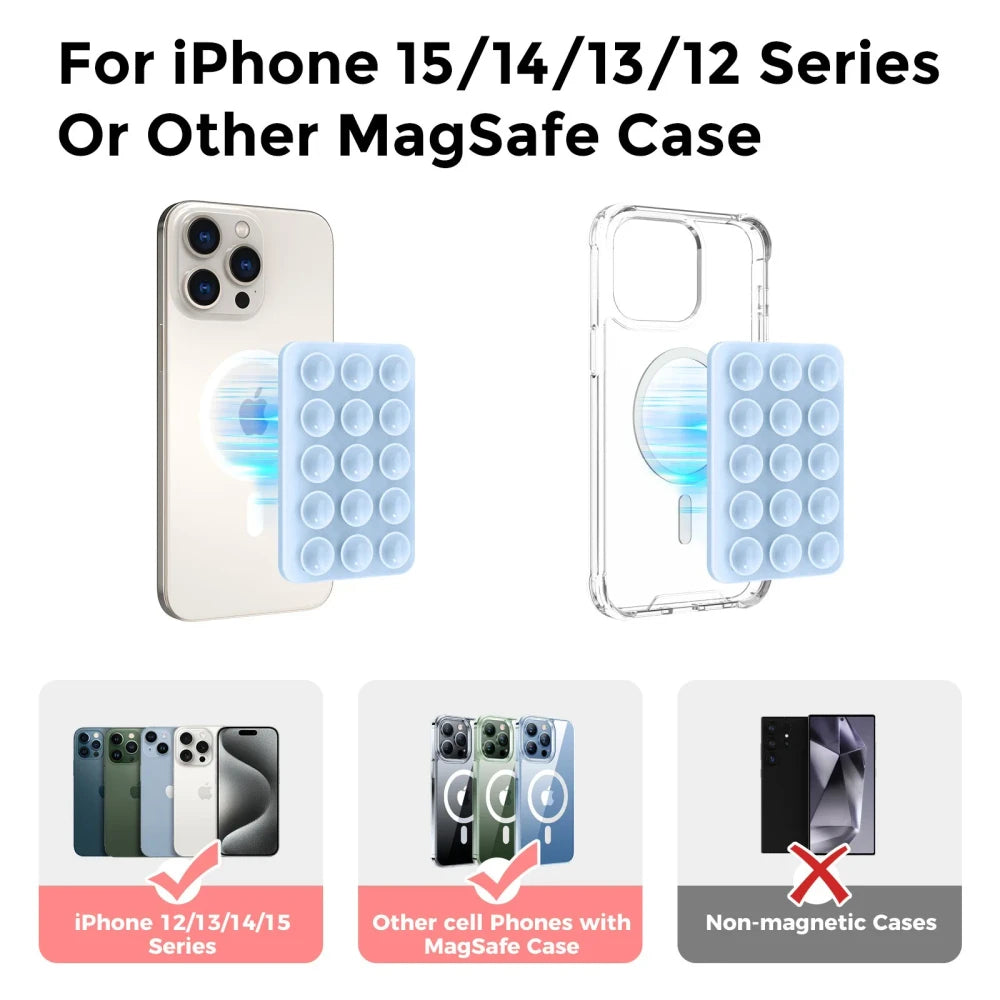 Magnetic Silicone Phone Suction Mount